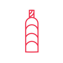 Alcohol store logo Wine bottle for web or company Wine bottle vector icon Contour isolated vector image white background