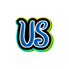 Fototapeta premium versus battle blue black green flat design