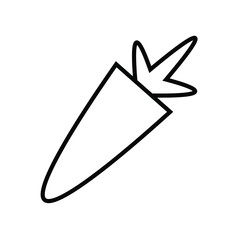 Carrot line icon Vegetable food logo Diet nutrition symbol Contour isolated vector image on white background