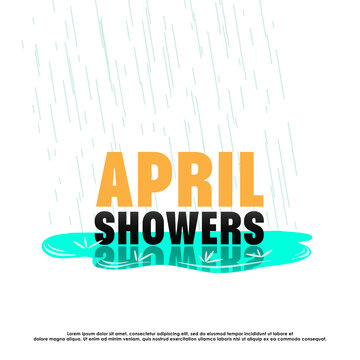 April showers bring May flowers design EPS 10 vector royalty free stock illustration
