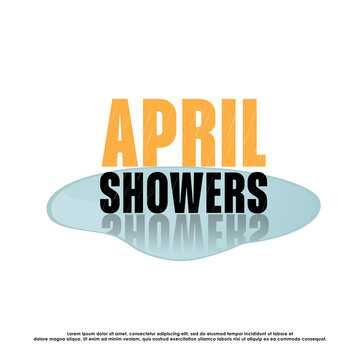 April showers bring May flowers design EPS 10 vector royalty free stock illustration