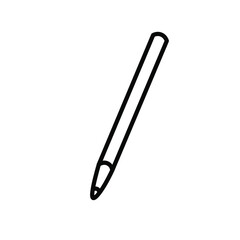 Obraz premium Pencil icon vector illustration Pencil icon vector template school supplies icon Outline isolated vector image on white background.