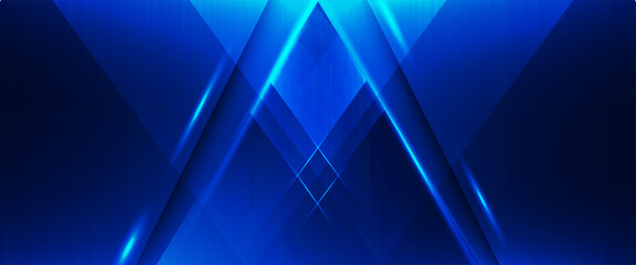 Blue geometric technological background. Template brochure and layout design