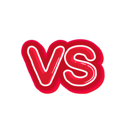 versus battle super red flat design