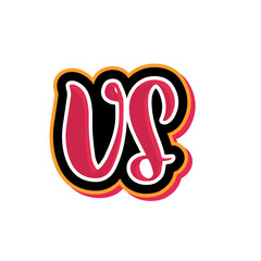 versus battle pink white black flat design