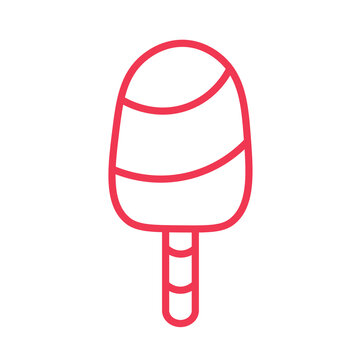 Ice cream icon Ice cream logo Modern sweet vanilla desert sign Trendy vector chocolate slime symbol for website design, mobile app button ice lolly logo Contour isolated image on white background