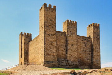 Fototapeta na wymiar Sabada medieval castle. Zaragoza, Aragón, Spain