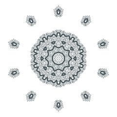 elegant line art mandala vector for design