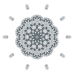 elegant line art mandala vector for design