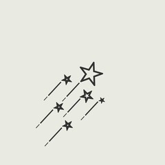 shooting stars vector icon illustration sign 