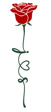 js, sj, letters  heart with rose Monogram, Valentine love icon