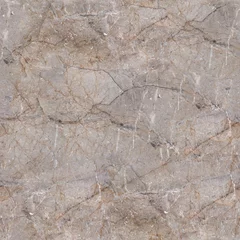 Fotobehang Grey marble texture with small cracks. Seamless square background, tile ready. © Dmytro Synelnychenko