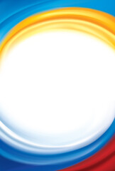 Vector drawing swirl Ukrainian and Russian flags pattern