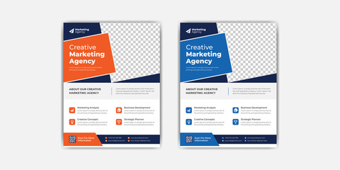 Corporate business flyer, minimal design template flyer multipurpose advertising promotion flyer layout creative idea 