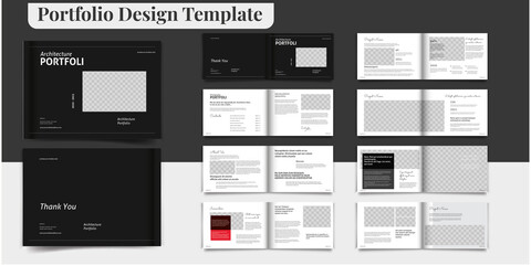 Portfolio Design Architecture Portfolio Design Photography Portfolio Editorial Template	 - obrazy, fototapety, plakaty