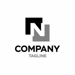 letter N monogram logo design vector