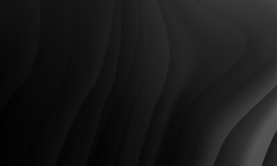 Abstract black gray colors gradient with wave lines pattern texture background.