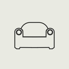 sofa vector icon illustration sign 
