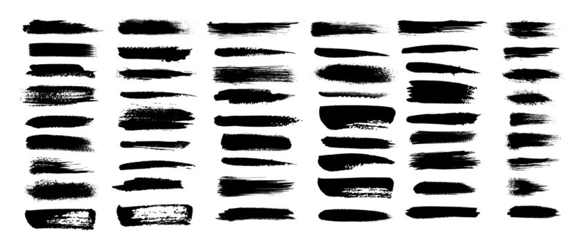 Paintbrush vector collection. Grunge elements, Brush stroke, ink paint brush, grunge lines.