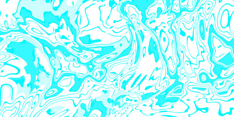 Abstract white blue colors liquid graphic texture background.