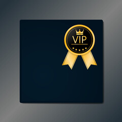 vip gift box gold ribbon, badge, premium invitation card poster flyer 