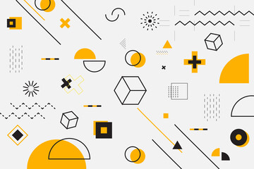 Graphic design shapes geometric wallpaper