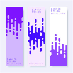 Vertical banner vector illustration of purple rounded lines