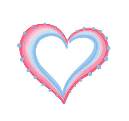 Blue pink heart