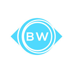 bw letter logo design on white background. bw creative initials letter logo concept. bw letter design.
