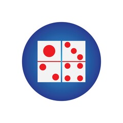  domino logo illustration symbol design vector