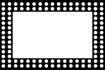 Black color frame of white dots with blank copy space © Bela Art