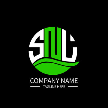 SNL logo monogram isolated on circle element design template, SNL letter logo design on black background. SNL creative initials letter logo concept.  SNL letter design.