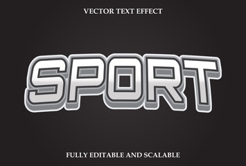 sport text effect editable with gradient color.