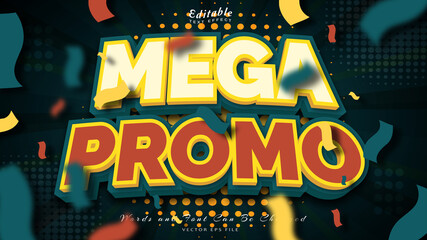 mega promo editable text effect