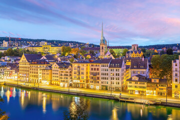 Zurich city downtown skyline cityscape of Switzerland