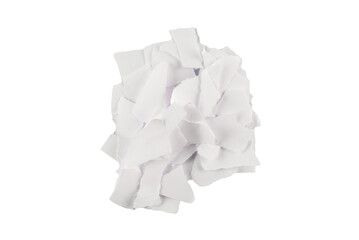 Empty white paper pieces isolated.