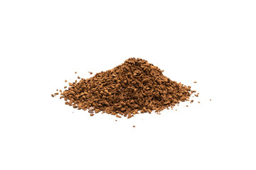 Instant coffee isolated on white background.