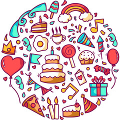 Birthday Element Doodle Pack