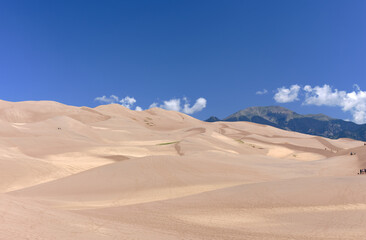 Fototapeta na wymiar image of the Great Sand Dunes with the San Juan Mountains in Colorado