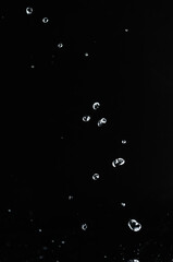 water drops on black