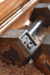 Dumbbell Weights in a Living Room