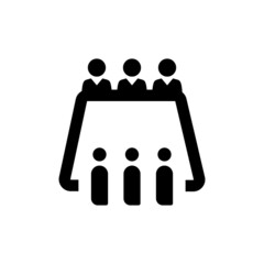 Businessman meeting icon