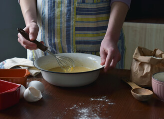 Homemade banana cake. Baking. Bananabread or pie