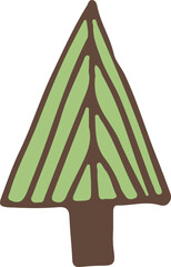 Hand-drawn tree illustration, Travel element, Adventure theme