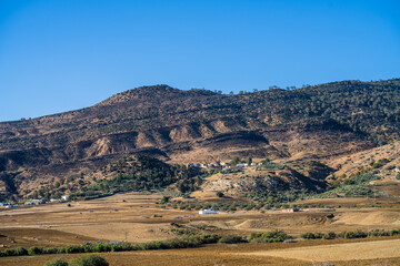 view of Zaghouan mountain in north Tunisia  -Zaghouan governorate - Tunisia 
