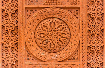 Carved pattern on Armenian khachar. Kyiv