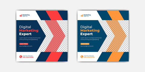 Digital marketing agency corporate business social media post design social media story flyer layout squar banner template