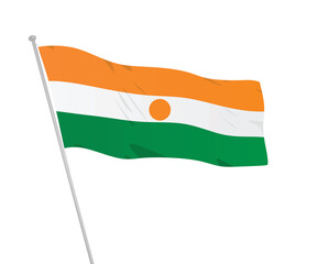 Niger national flag. vector illustration