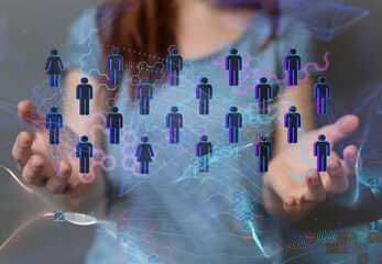 Business intelligence analyst dashboard on virtual