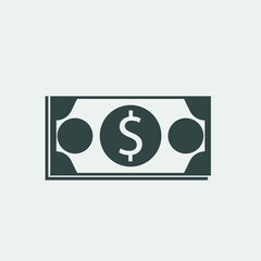 dollar bill vector icon illustration sign 